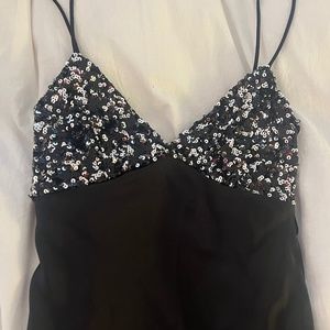 Zara black sequin maxi dress